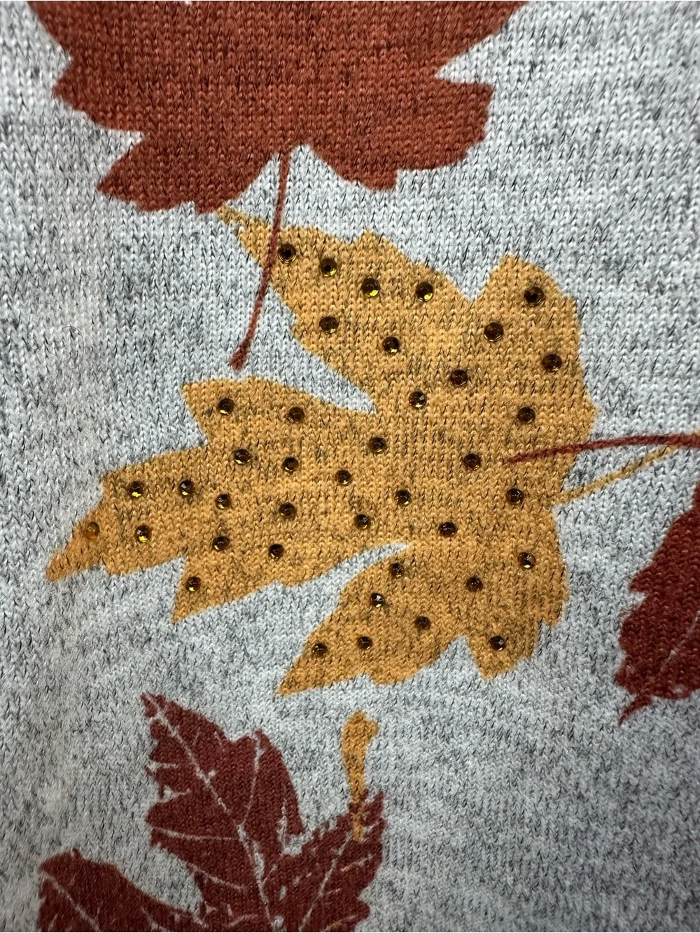 Astrologie Gray Autumn Leaf Long-Sleeve Top